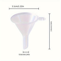 12pcs Mini Plastic Funnel Small Mouth Liquid Funnels Lab Supplies Tools