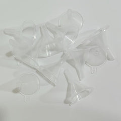 12pcs Mini Plastic Funnel Small Mouth Liquid Funnels Lab Supplies Tools
