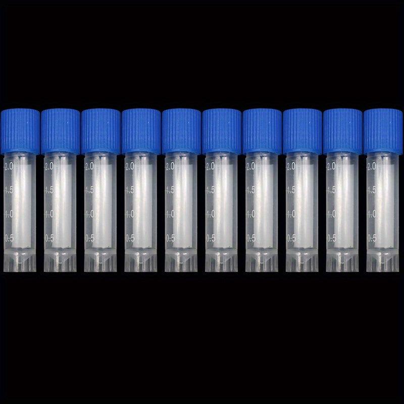 10pcs Plastic Test Tube Vial Sealing Cap 2ML Container
