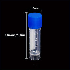 10pcs Plastic Test Tube Vial Sealing Cap 2ML Container