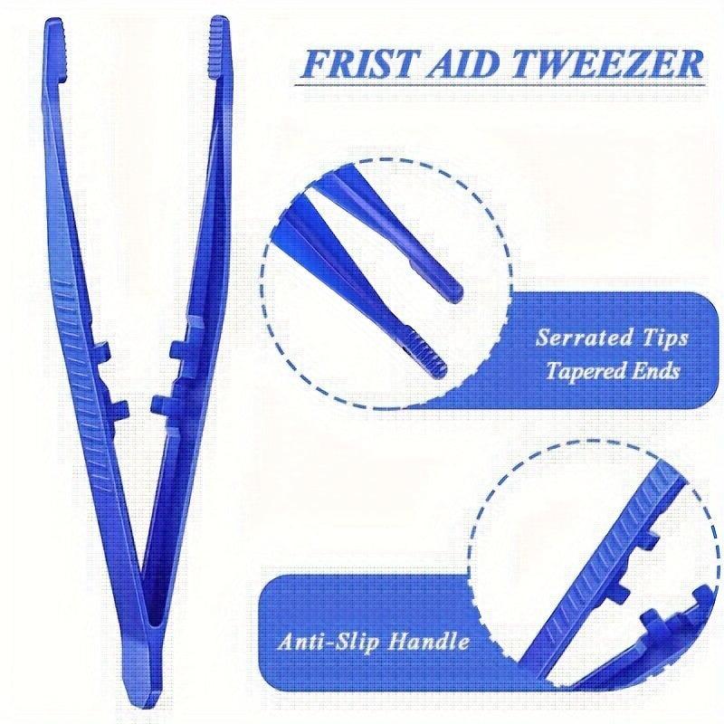 10pcs Disposable Plastic Tweezers for First Aid Medical Crafts Lab School