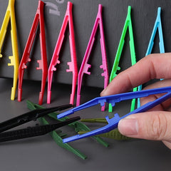 10pcs Disposable Plastic Tweezers for First Aid Medical Crafts Lab School
