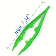 10pcs Disposable Plastic Tweezers for First Aid Medical Crafts Lab School