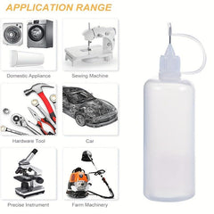 2pcs 50ml 100ml Squeeze Tip Applicator Bottle With Cap