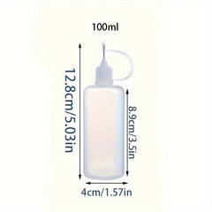 2pcs 50ml 100ml Squeeze Tip Applicator Bottle With Cap