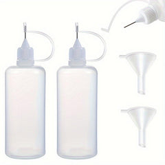 2pcs 50ml 100ml Squeeze Tip Applicator Bottle With Cap
