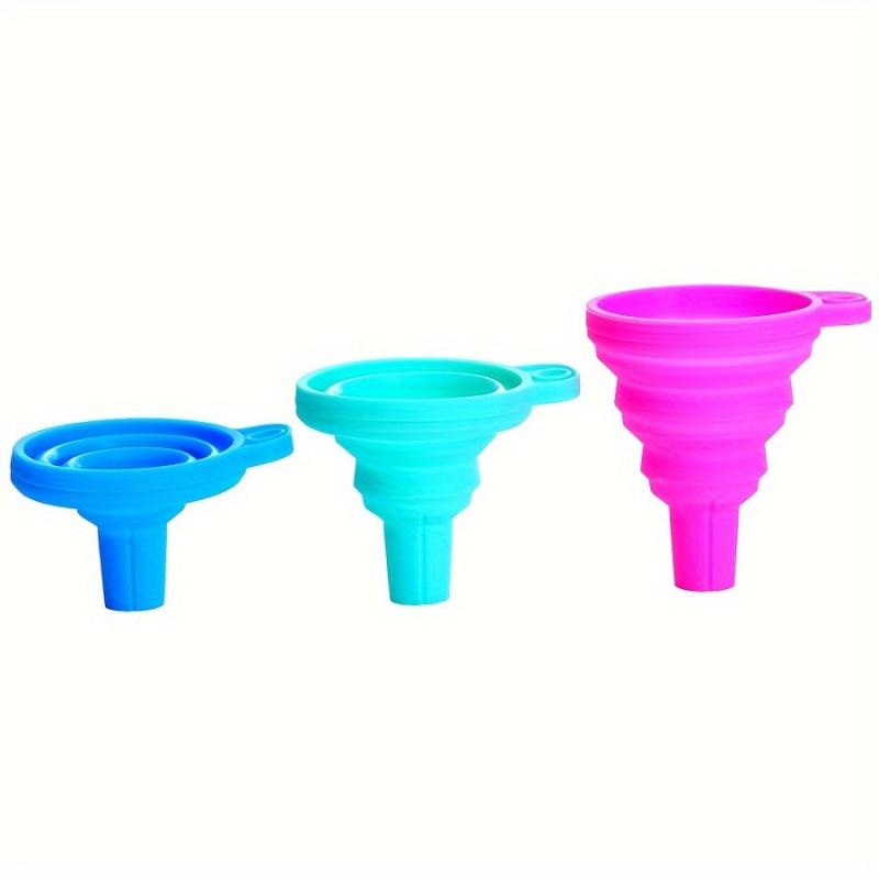 4pcs Kitchen Collapsible Funnel Canning Wide Mouth Bottle Pouring Pot Dispensing