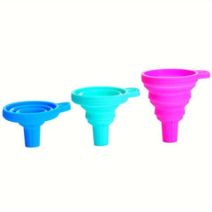4pcs Kitchen Collapsible Funnel Canning Wide Mouth Bottle Pouring Pot Dispensing