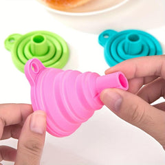 4pcs Kitchen Collapsible Funnel Canning Wide Mouth Bottle Pouring Pot Dispensing