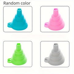 4pcs Kitchen Collapsible Funnel Canning Wide Mouth Bottle Pouring Pot Dispensing
