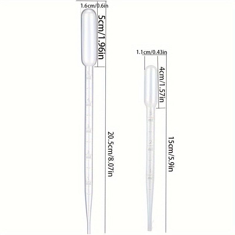 100pcs Plastic Transfer Pipettes 3ml 5ml for Science Experiments Essential Oils