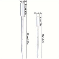 100pcs Plastic Transfer Pipettes 3ml 5ml for Science Experiments Essential Oils