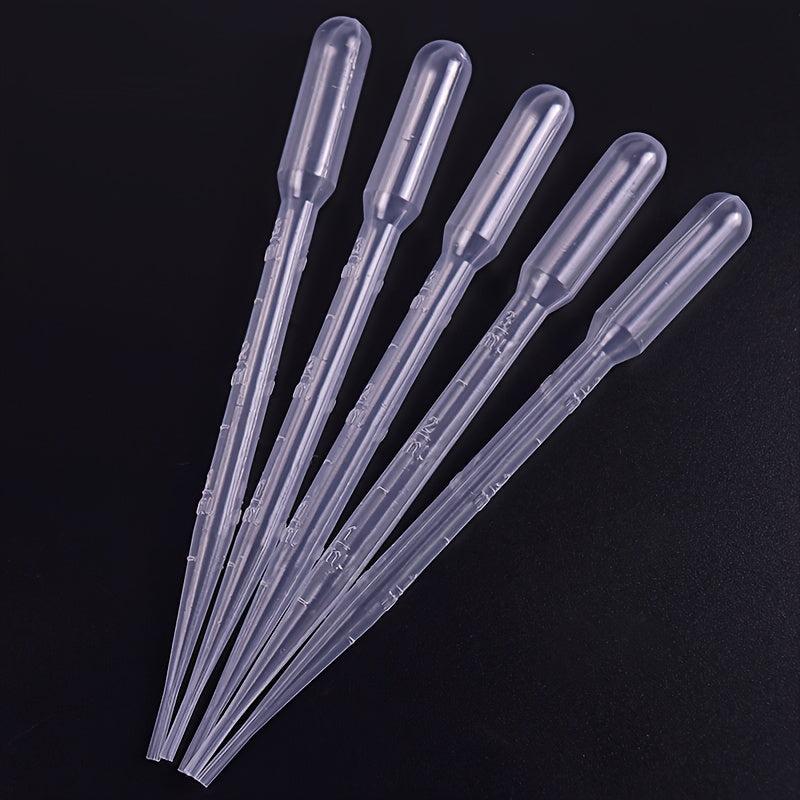 100pcs Plastic Transfer Pipettes 3ml 5ml for Science Experiments Essential Oils