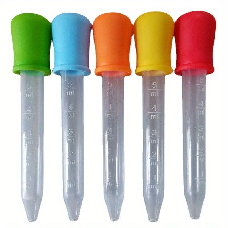 5pcs Silicone Liquid Droppers for Candy Molds & Medicine