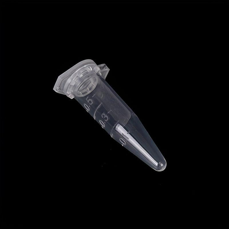 50pcs 0.5ml Clear Micro Plastic Test Tubes with Snap Caps