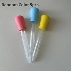 5pcs Silicone Liquid Droppers for Candy Molds & Medicine