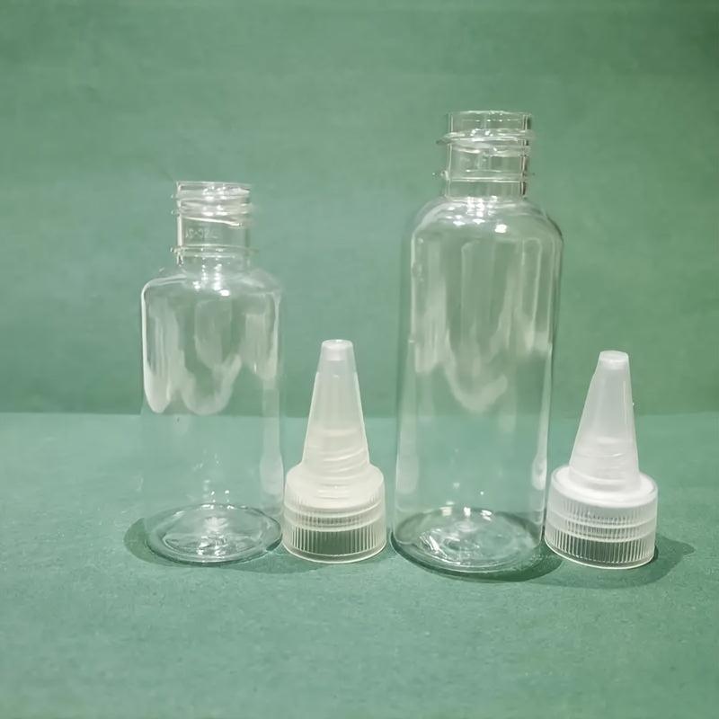 5pcs Empty Dropper Bottle Squeeze Bottle Twist Top Cap Clear Refillable Bottles