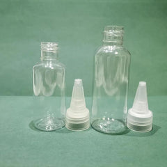 5pcs Empty Dropper Bottle Squeeze Bottle Twist Top Cap Clear Refillable Bottles