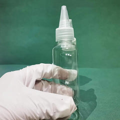 5pcs Empty Dropper Bottle Squeeze Bottle Twist Top Cap Clear Refillable Bottles