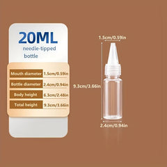 5pcs Empty Dropper Bottle Squeeze Bottle Twist Top Cap Clear Refillable Bottles