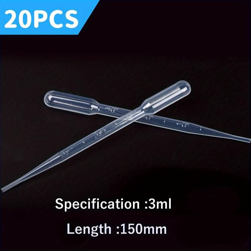 20pcs Disposable 3ml Dropper for Hydration Cosmetic Experiments