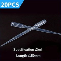 20pcs Disposable 3ml Dropper for Hydration Cosmetic Experiments
