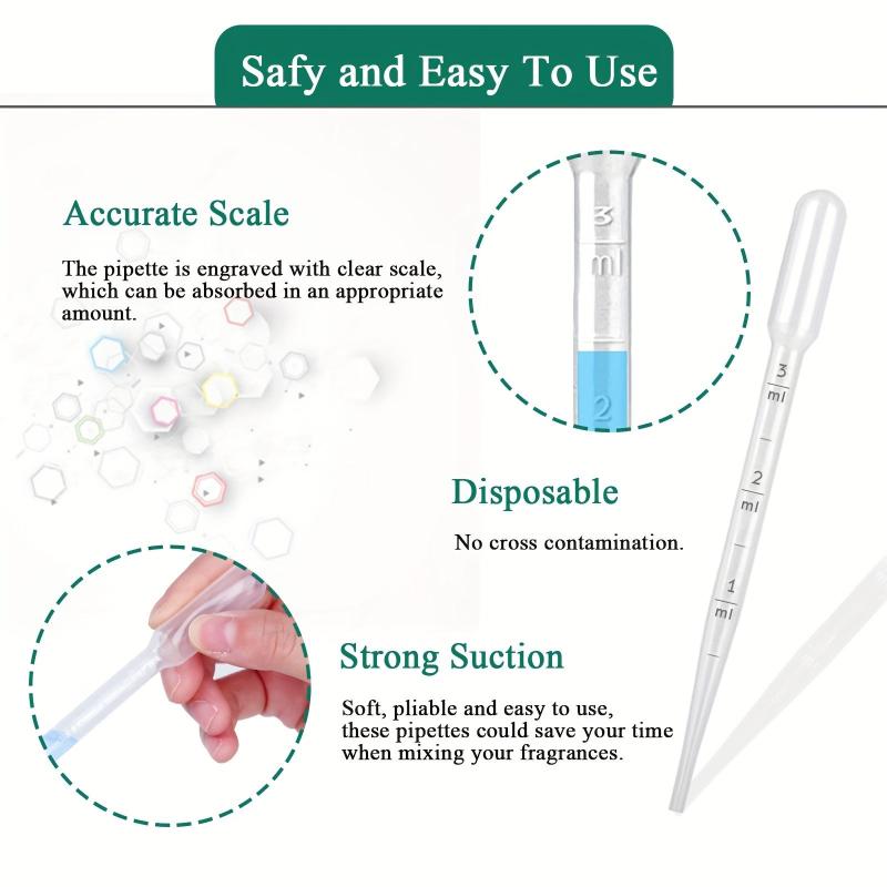 20pcs Disposable 3ml Dropper for Hydration Cosmetic Experiments