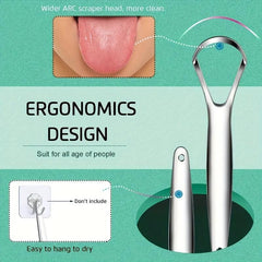 2pcs Stainless Steel Tongue Scrapers for Lab Extraction or Cleaning