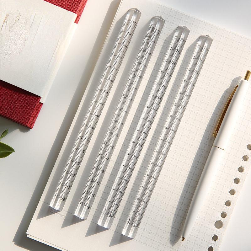 3pcs Transparent Triangle Ruler School Supplies
