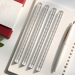 3pcs Transparent Triangle Ruler School Supplies