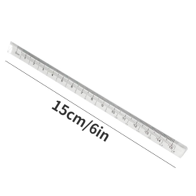 3pcs Transparent Triangle Ruler School Supplies