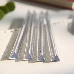 3pcs Transparent Triangle Ruler School Supplies