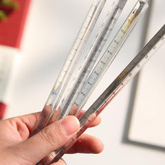 3pcs Transparent Triangle Ruler School Supplies