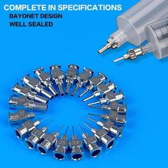 12pcs 1/4 Inch Needles Tube Metal Snap Point Glue Needles