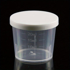 5pcs 100ml Clear Graduated Cup With Lid for Dispensing