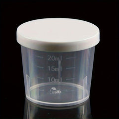 5pcs 100ml Clear Graduated Cup With Lid for Dispensing