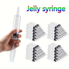 10pcs Halloween Jelly Syringe 60ml 2oz Large Liquid Syringe Pointed Cap Plastic