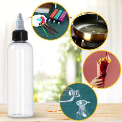 3pcs Plastic Dropper Bottles Rotating Top Cover Flexible Odorless