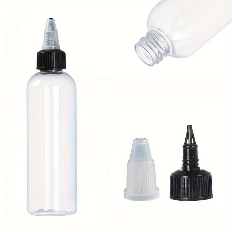 3pcs Plastic Dropper Bottles Rotating Top Cover Flexible Odorless
