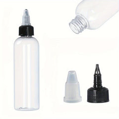 3pcs Plastic Dropper Bottles Rotating Top Cover Flexible Odorless
