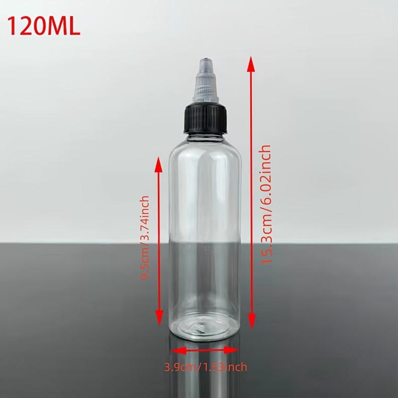 3pcs Plastic Dropper Bottles Rotating Top Cover Flexible Odorless