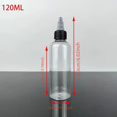 3pcs Plastic Dropper Bottles Rotating Top Cover Flexible Odorless