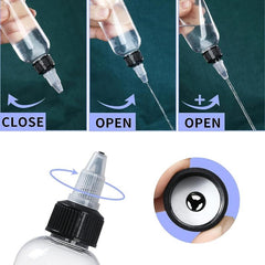 3pcs Plastic Dropper Bottles Rotating Top Cover Flexible Odorless