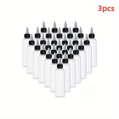3pcs Plastic Dropper Bottles Rotating Top Cover Flexible Odorless