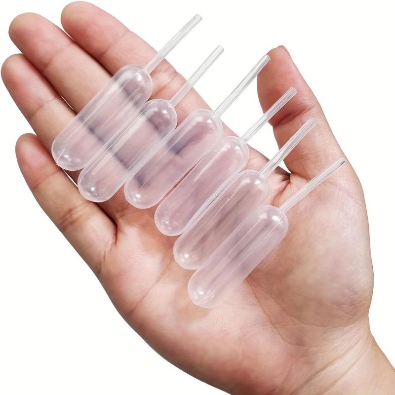 10pcs Transparent Plastic Pipettes for Cupcakes and Paintings