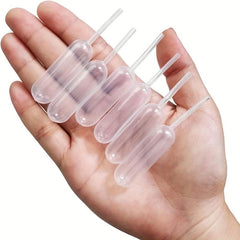 10pcs Transparent Plastic Pipettes for Cupcakes and Paintings