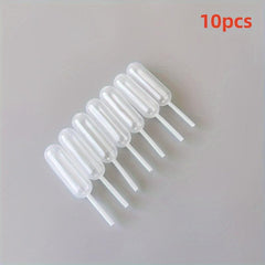 10pcs Transparent Plastic Pipettes for Cupcakes and Paintings