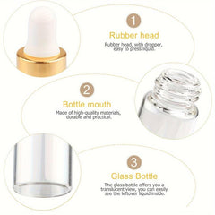 Mini Essential Oils Aromatherapy Sample Dropper Bottles For Traveling