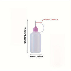 10pcs 30ml Glue Coating Bottle Fine Needle Tip DIY Paint Quilting Ink