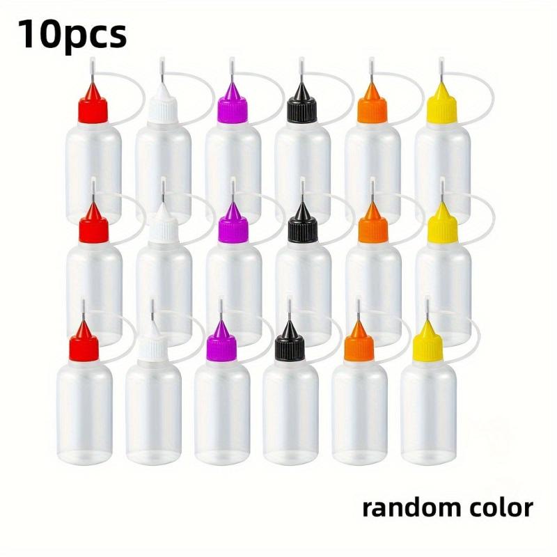 10pcs 30ml Glue Coating Bottle Fine Needle Tip DIY Paint Quilting Ink